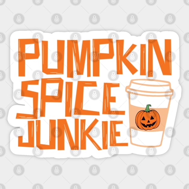 Pumpkin Spice Junkie Halloween Sticker by The WYLD Tribe